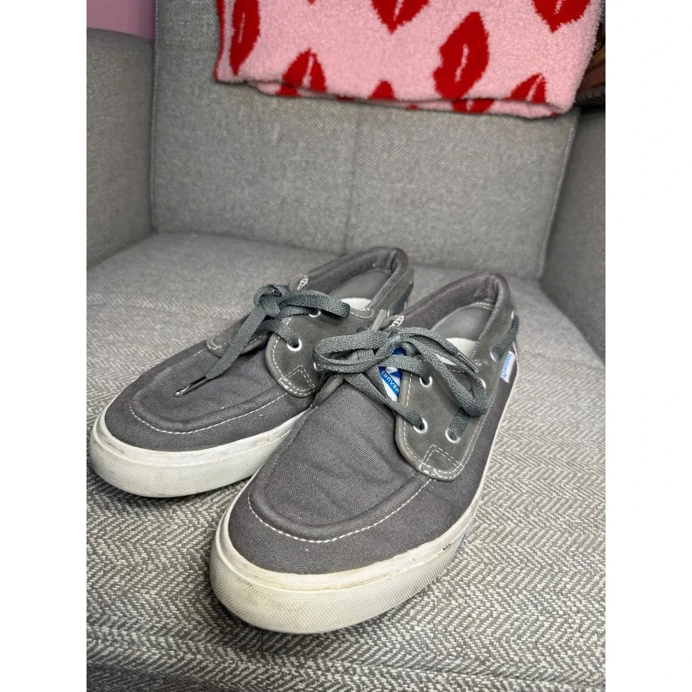 Converse Sea Star Boat Shoes‎ Grey Canvas Suede Mens 9.5 Womens 11